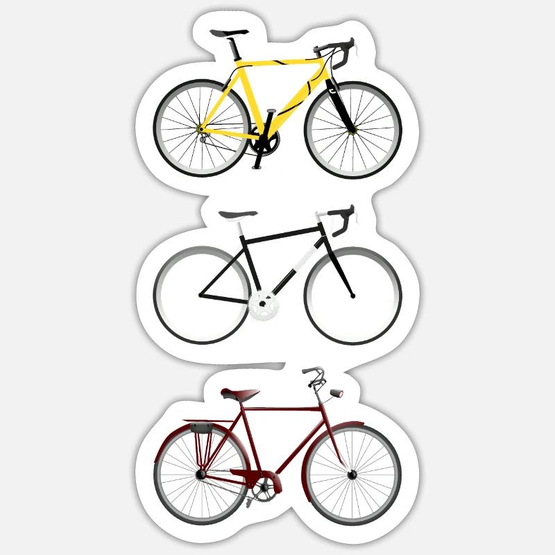 Biciclette - Sticker formato S (10 x 10 cm) - bianco opaco