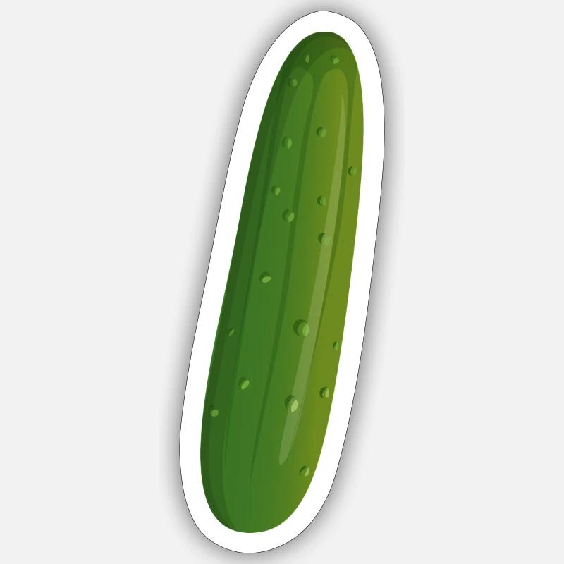 Gurke Gemüse - Sticker Größe S (10 x 10 cm) - Mattweiß