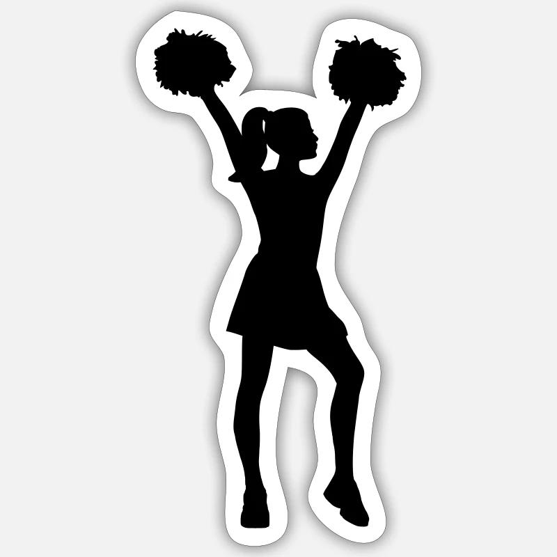 Cheerleader - Sticker size S (10 x 10 cm) - white matte