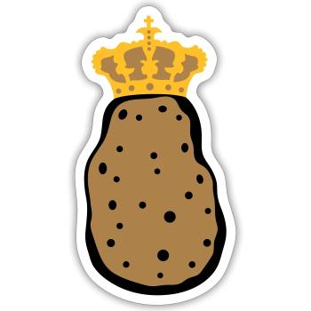 krone koenig koenigin prinzessin prinz herrscher k - Sticker Größe S (10 x 10 cm) - Mattweiß - Vorne