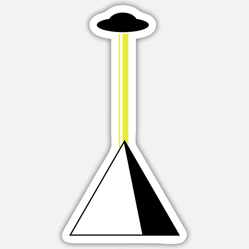 UFO - Sticker Größe S (10 x 10 cm) - Mattweiß