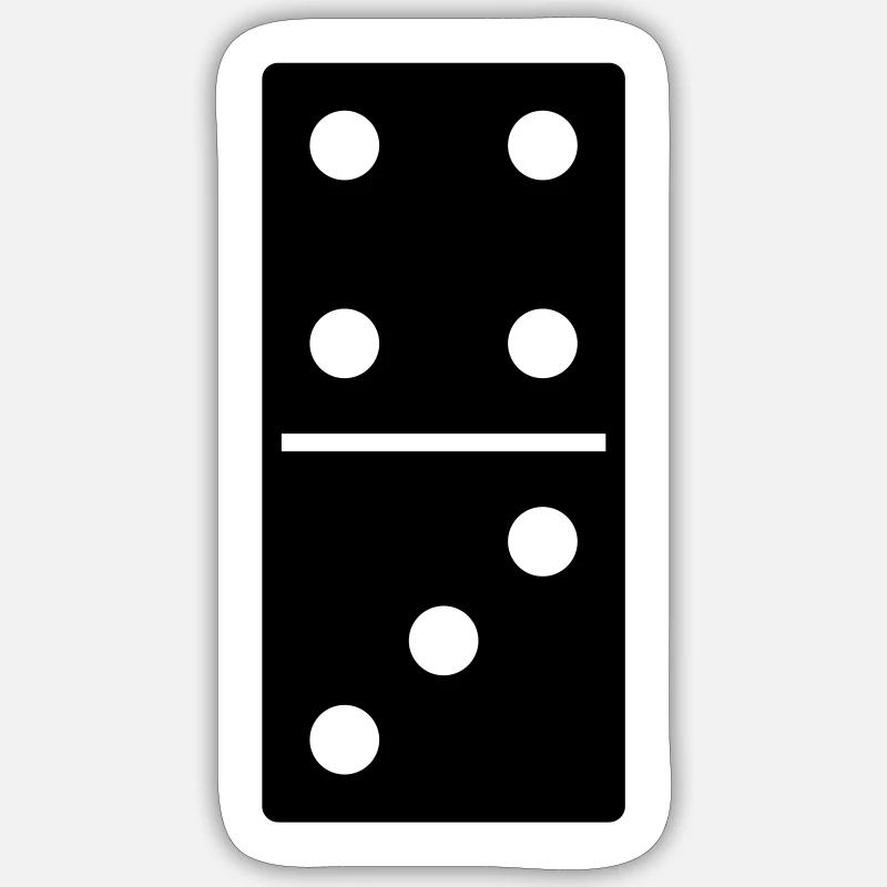 DOMINO STONE 4: 3 - COULEUR VARIABLE - CONCEPTION DE VECTEUR! Sticker taille S (10 x 10 cm)
