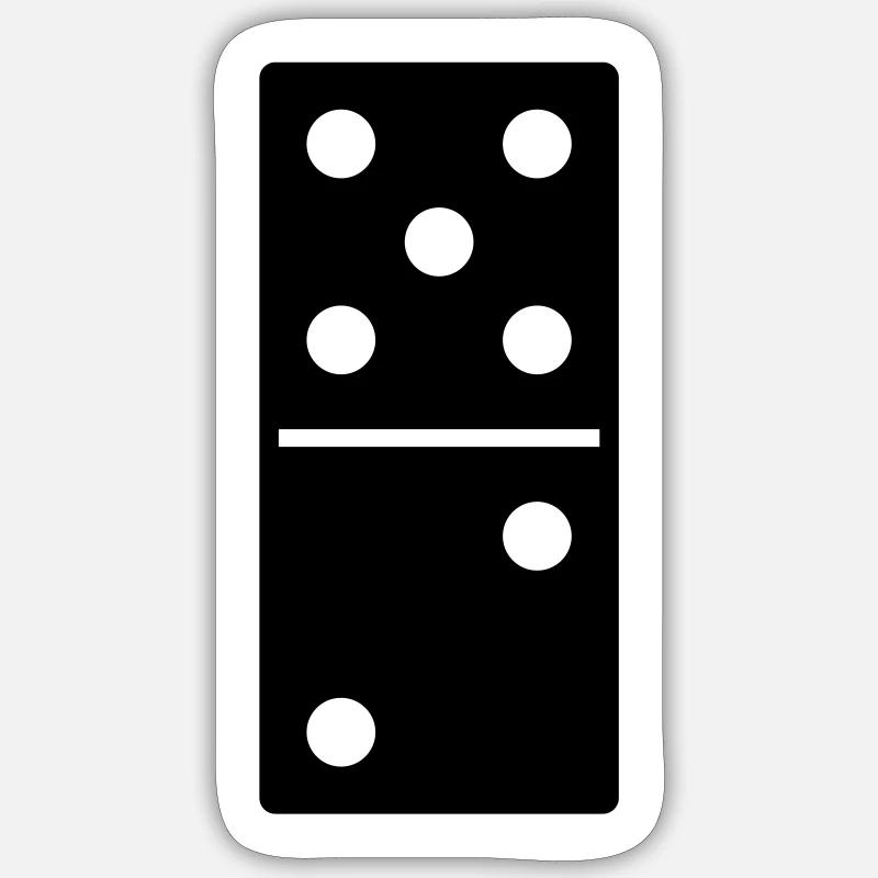 DOMINO STONE 5:2 - VARIABLE COLOR - VECTOR DESIGN! Sticker Größe S (10 x 10 cm)