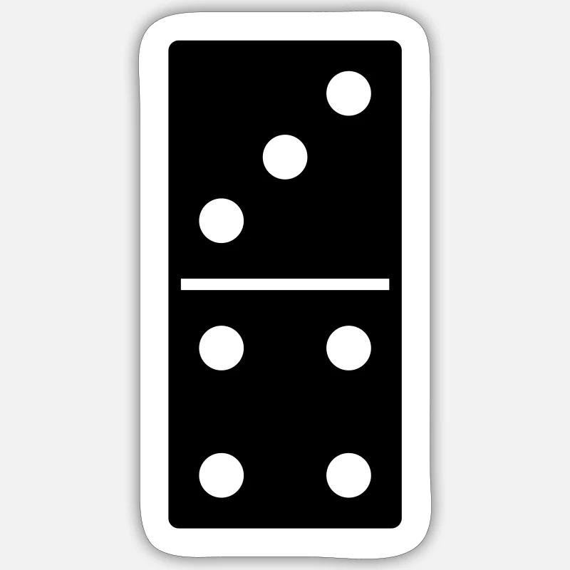 DOMINO STONE 3:4 - VARIABLE COLOR - VECTOR DESIGN! Sticker Größe S (10 x 10 cm)