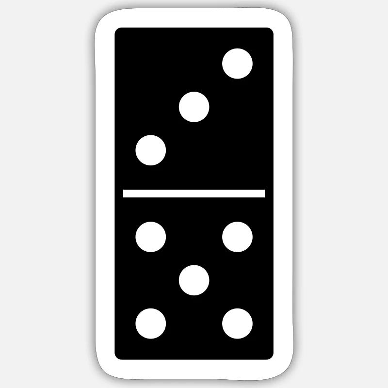 DOMINO STONE 3: 5 - COULEUR VARIABLE - CONCEPTION DE VECTEUR! Sticker taille S (10 x 10 cm)