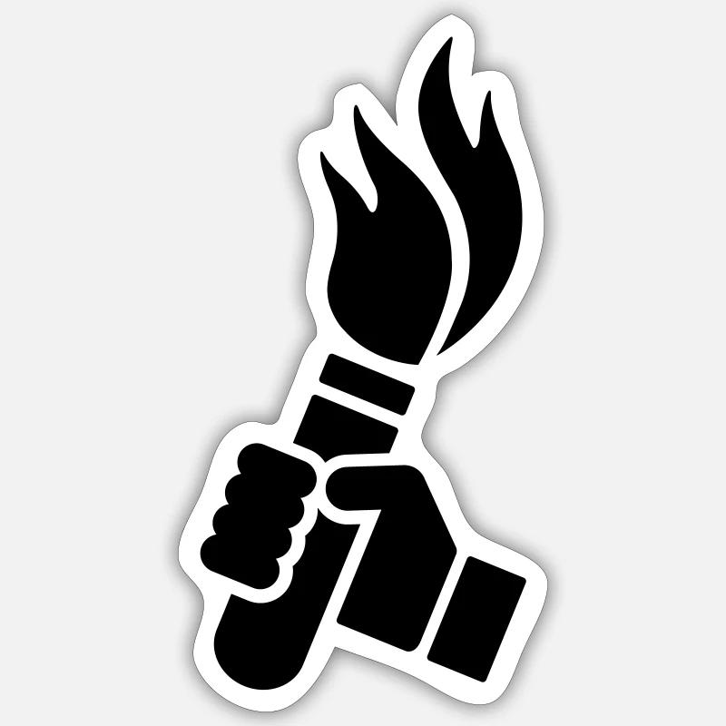 PYROTECHNICS - Sticker size S (10 x 10 cm) - white matte