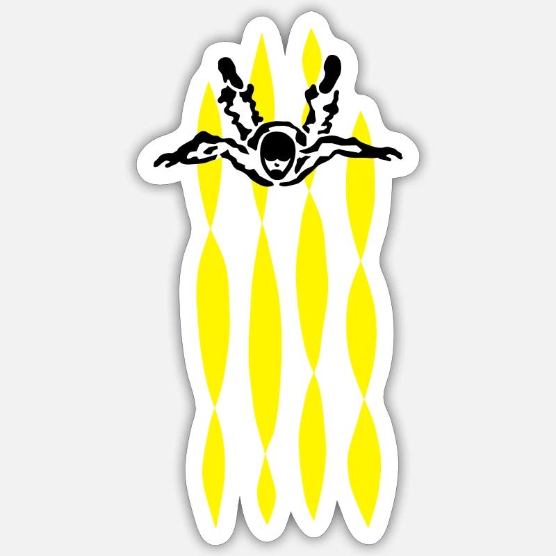 parachutisme - Sticker taille S (10 x 10 cm) - blanc mat