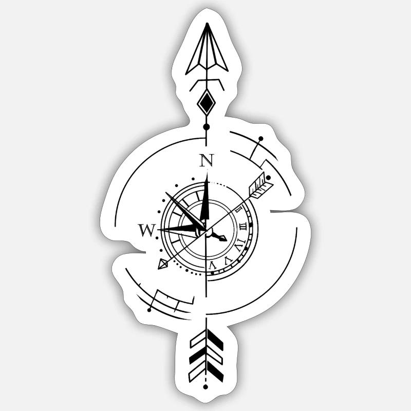 Compass Sticker size S (10 x 10 cm)