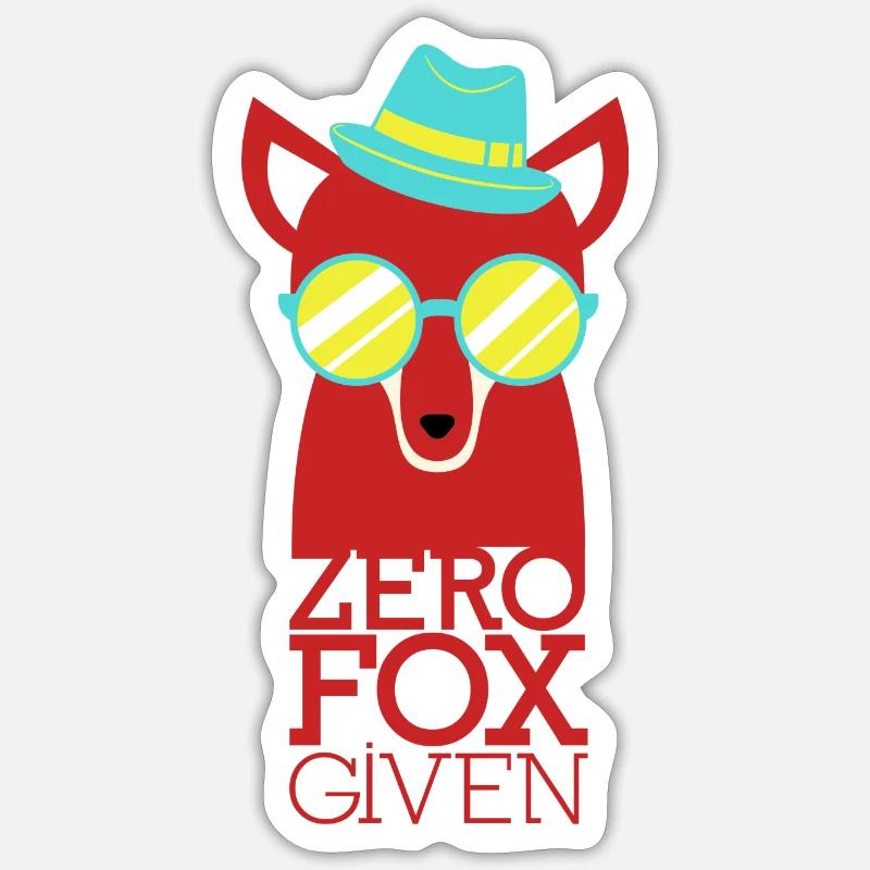 Cool fox - Sticker size S (10 x 10 cm) - white matte