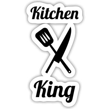 Kitchen King - Sticker size S (10 x 10 cm) - white matte - Front