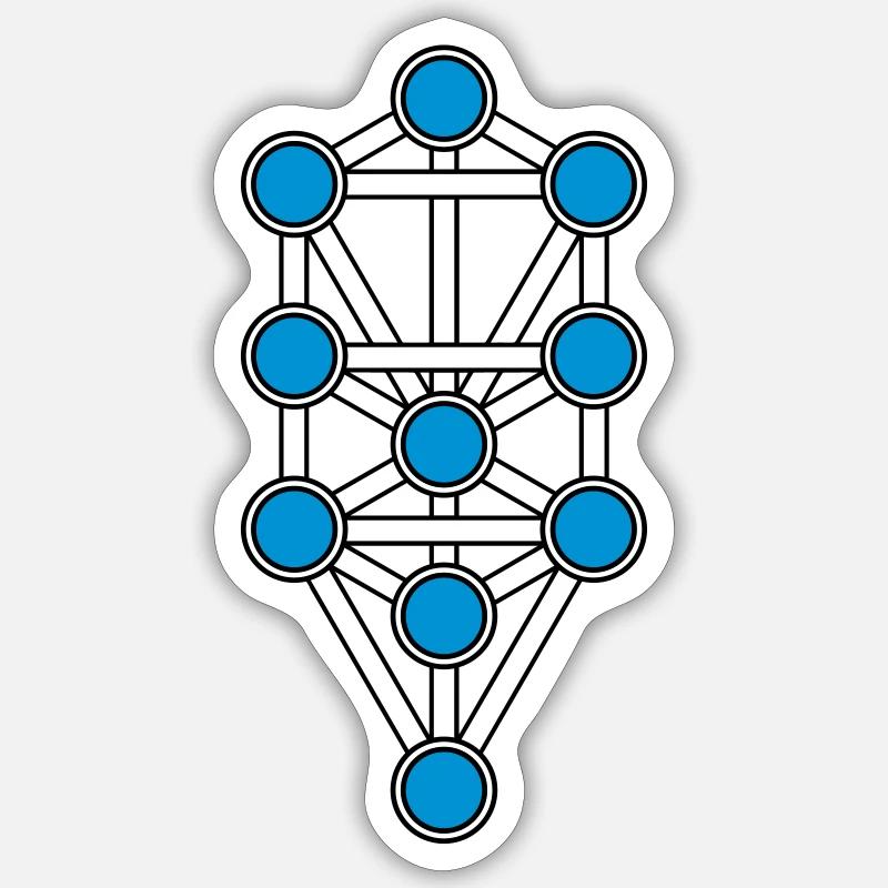 Baum des Lebens, Sephiroth, Kabbala, Schöpfung Sticker Größe S (10 x 10 cm)