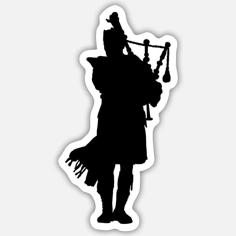 Scotsman - Sticker taille S (10 x 10 cm) - blanc mat