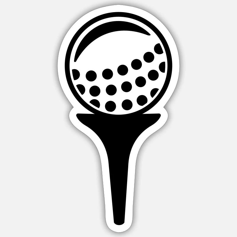Golf ball - Sticker size S (10 x 10 cm) - white matte