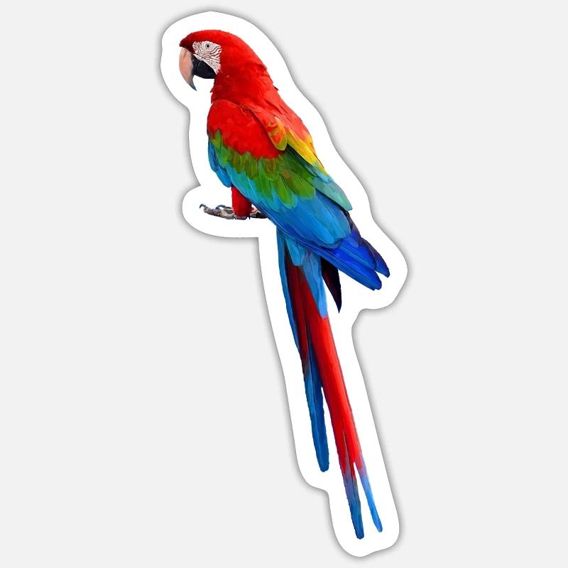 Parrot - Sticker taille S (10 x 10 cm) - blanc mat