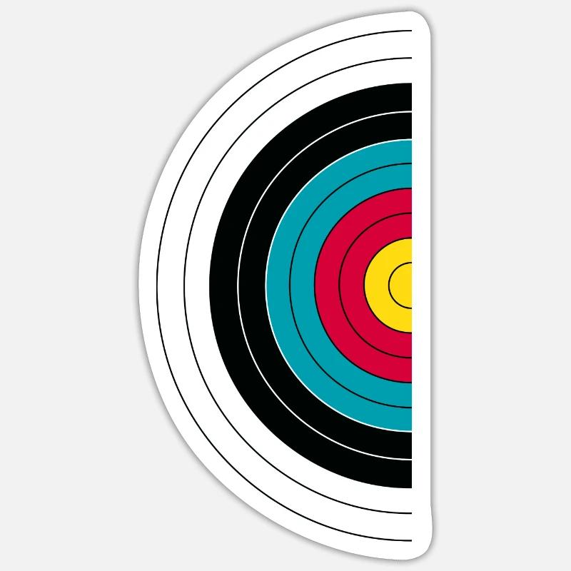 Target Archery Halved - Sticker size S (10 x 10 cm) - white matte