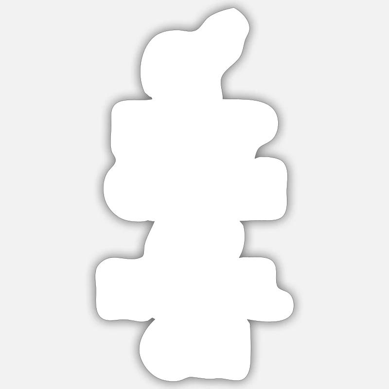 Wolf - Sticker taille S (10 x 10 cm) - blanc mat