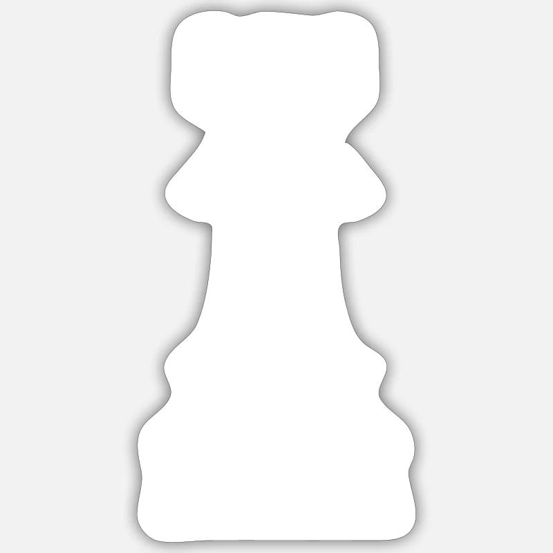 Tour d'echecs - Sticker taille S (10 x 10 cm) - blanc mat