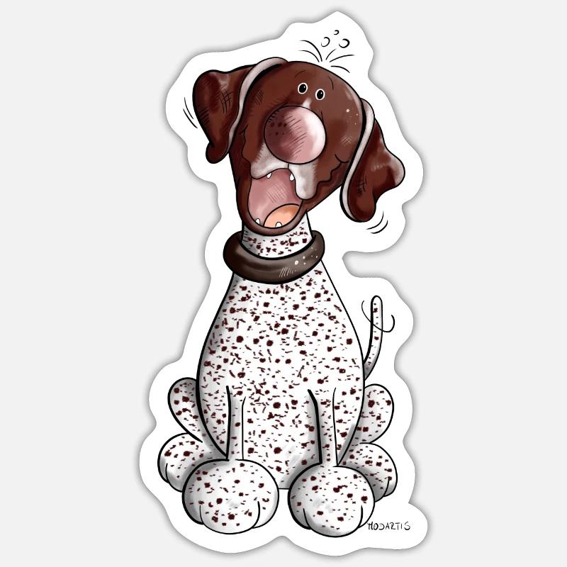 Funny German Shorthaired Pointer Sticker size S (10 x 10 cm)
