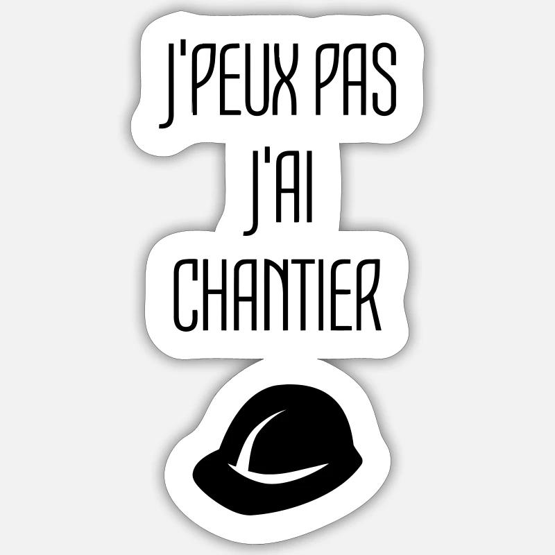 Chantier Construction Maçon Ciment Construire Sticker taille S (10 x 10 cm)
