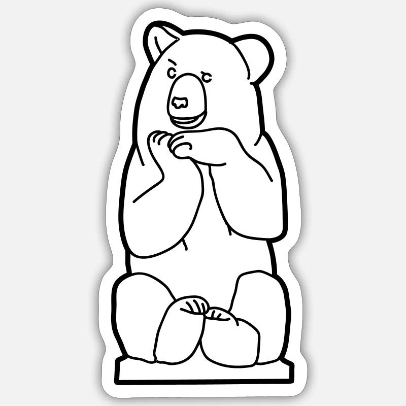 Berliner Bär, sitzend Sticker Größe S (10 x 10 cm)