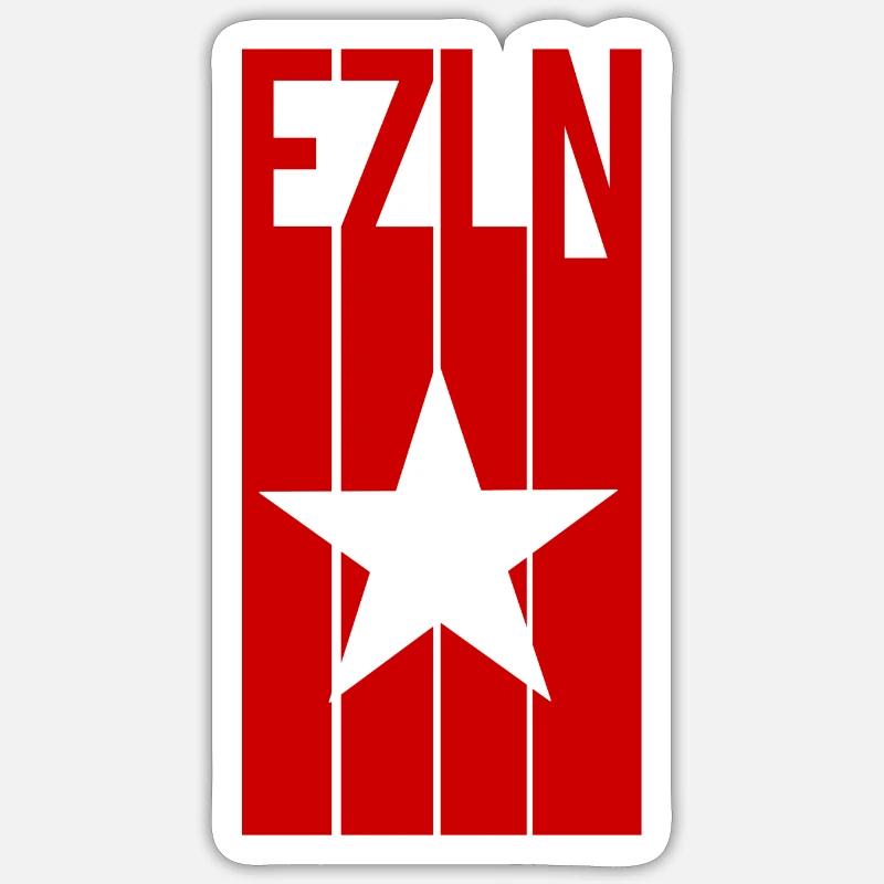 ezln Mexique Chiapas sous-commandant Marcos - Sticker taille S (10 x 10 cm) - blanc mat