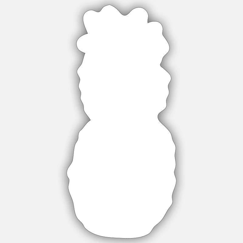 pineapple - Sticker size S (10 x 10 cm) - white matte