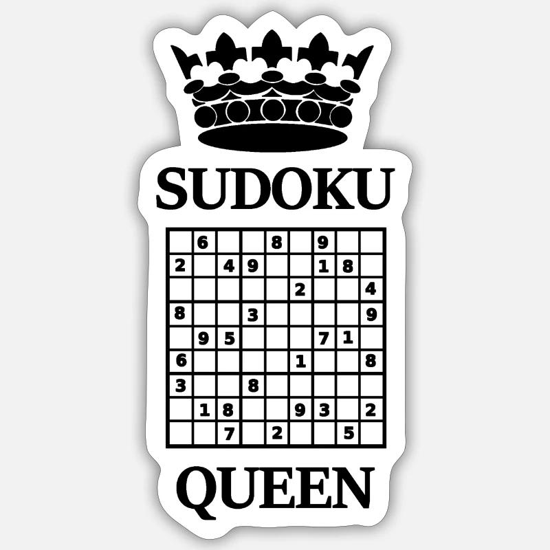 Sudoku - Sticker Größe S (10 x 10 cm) - Mattweiß