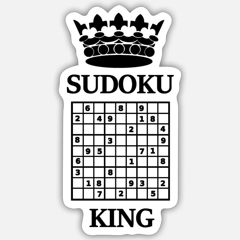 Sudoku - Sticker Größe S (10 x 10 cm) - Mattweiß