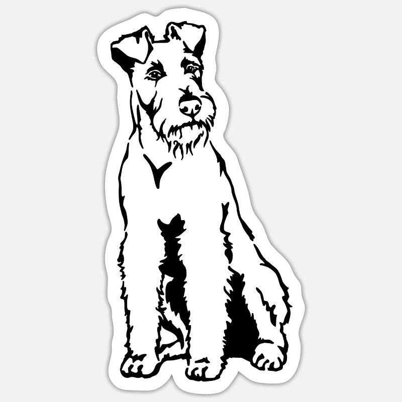 Irish Terrier - Sticker taille S (10 x 10 cm) - blanc mat