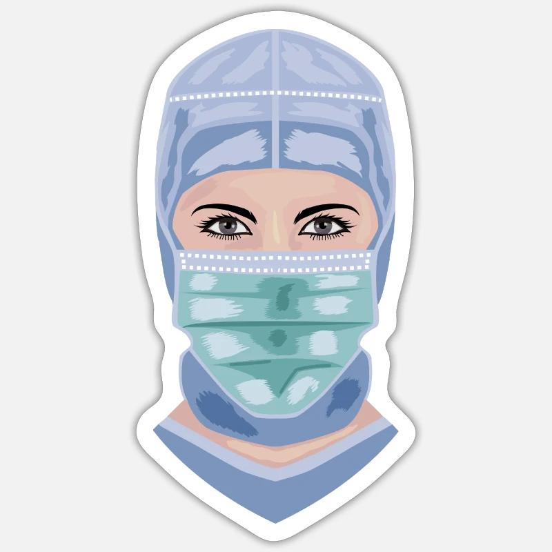 Krankenschwester, OP-Schwester Sticker Größe S (10 x 10 cm)