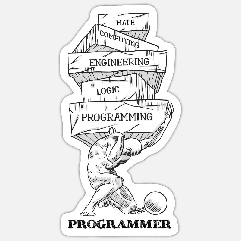 Problèmes de programmation - Sticker taille S (10 x 10 cm) - blanc mat