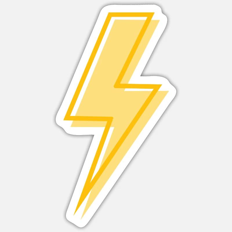 Eclair jaune Sticker taille S (10 x 10 cm)