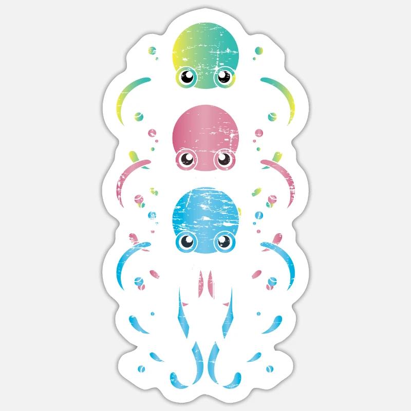 Octopus Sticker size S (10 x 10 cm)