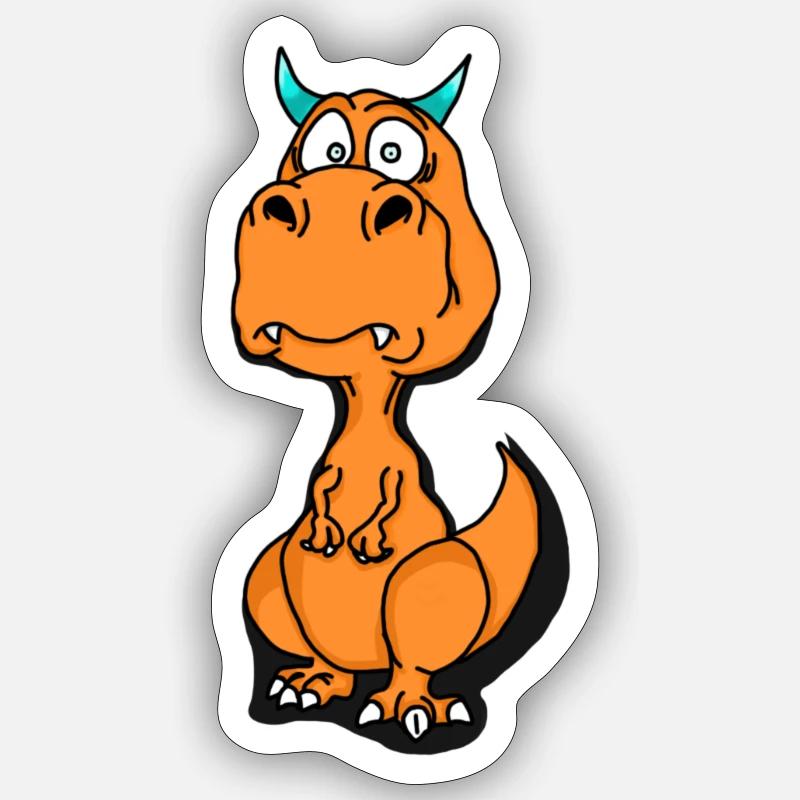 T REX - Sticker taille S (10 x 10 cm) - blanc mat