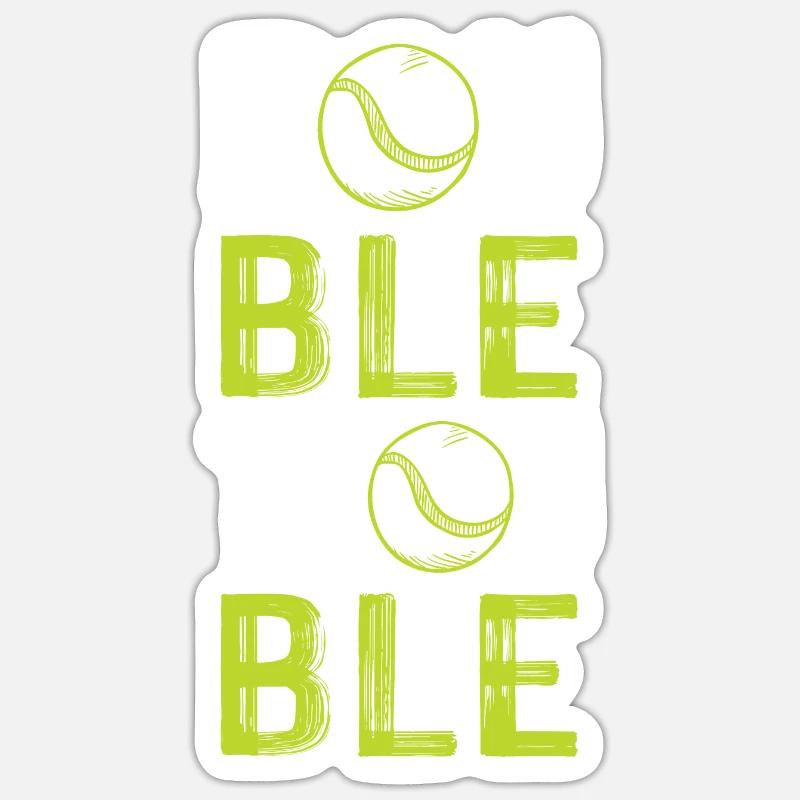 tennis double trouble - Sticker Größe S (10 x 10 cm) - Mattweiß