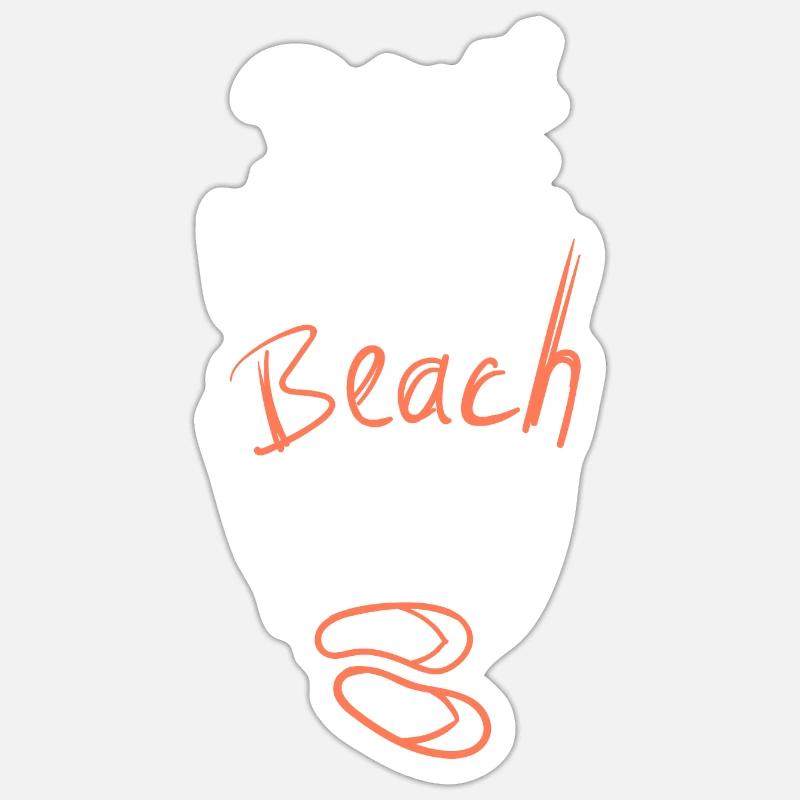 Dont Worry Beach Happy Sommer Spruch - Sticker Größe S (10 x 10 cm) - Mattweiß