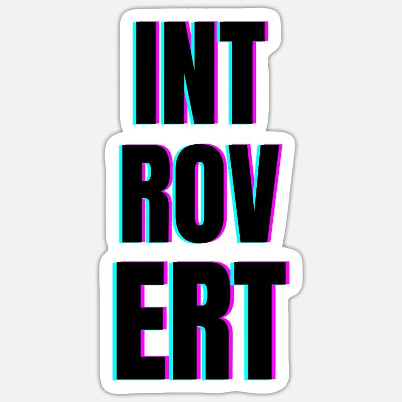 INTROVERT Sticker size S (10 x 10 cm)