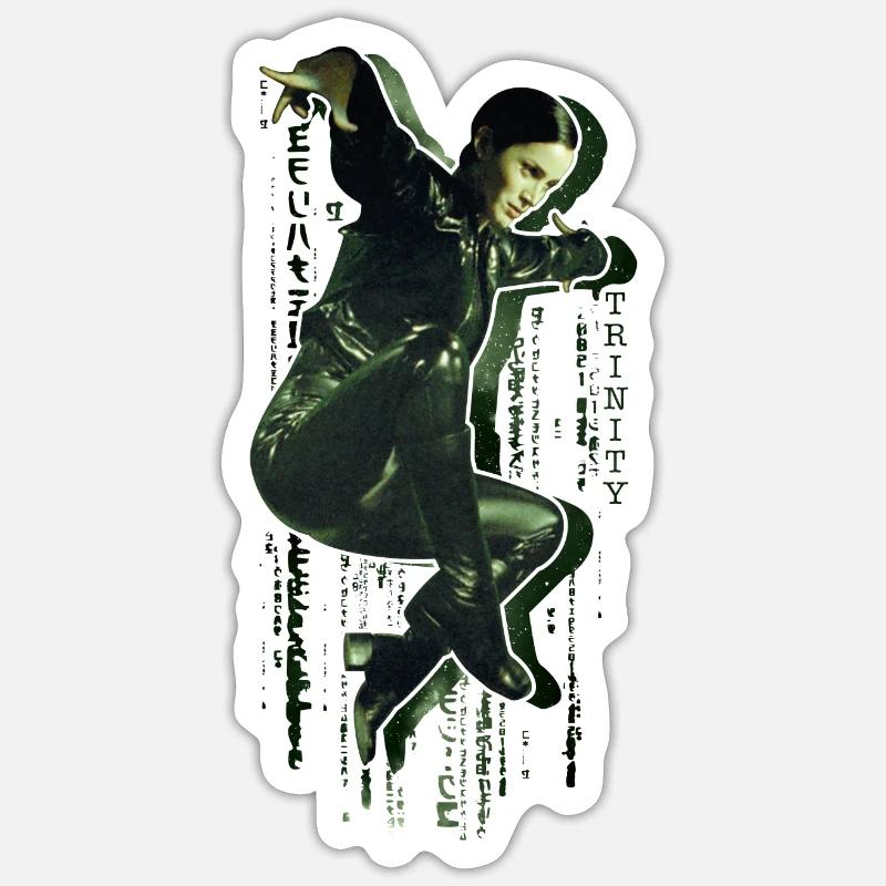 Matrix Trinity - Sticker taille S (10 x 10 cm) - blanc mat