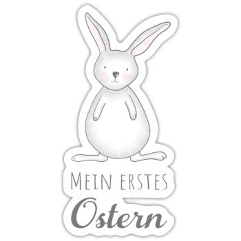 Mein erstes Ostern - Sticker Größe S (10 x 10 cm) - Mattweiß - Vorne