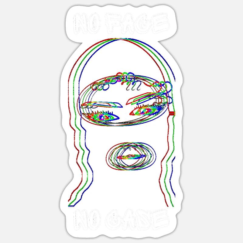 No face no problem - Sticker size S (10 x 10 cm) - white matte