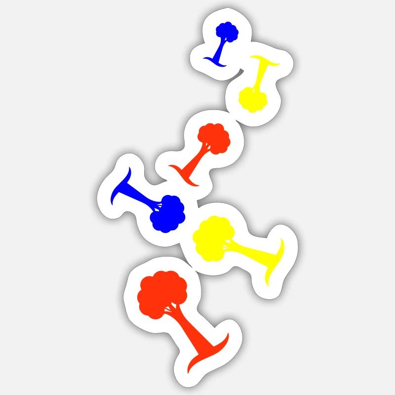 Icône d’arborescence - Sticker taille S (10 x 10 cm) - blanc mat
