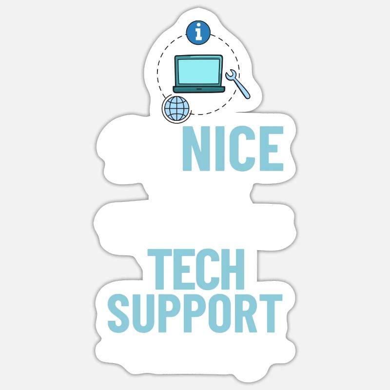Support technique Assistance technique informatique Helpdesk Sticker taille S (10 x 10 cm)