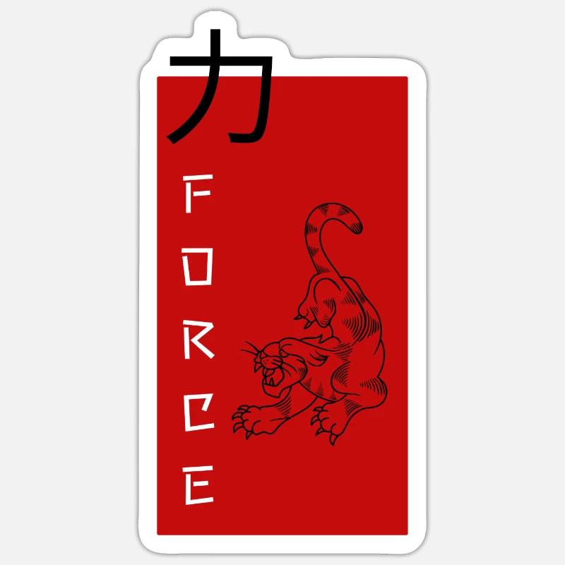 Panther FORCE - Sticker Größe S (10 x 10 cm) - Mattweiß