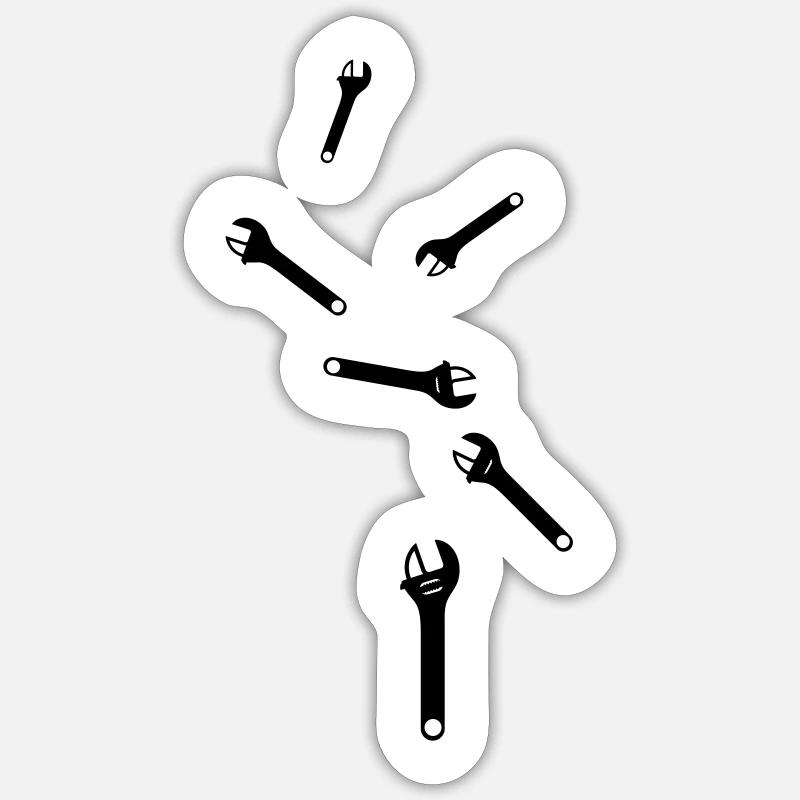 Icône de clé - Sticker taille S (10 x 10 cm) - blanc mat