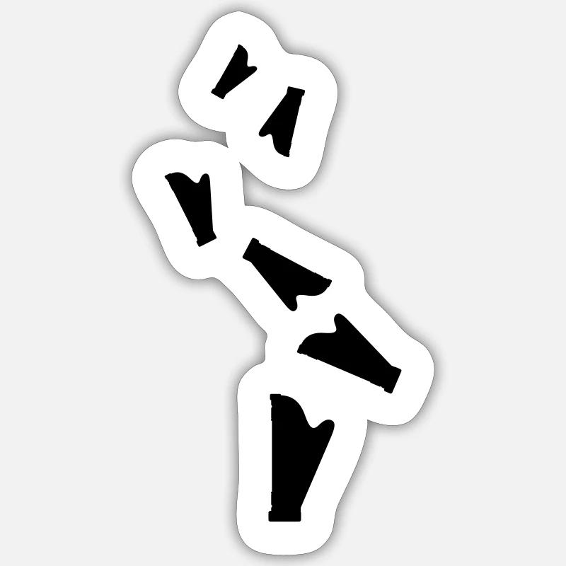 Harp symbol - Sticker size S (10 x 10 cm) - white matte