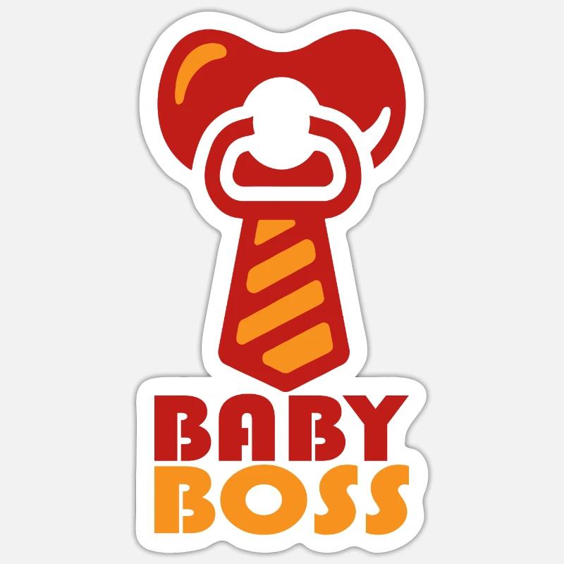Bébé Baby boss - Sticker taille S (10 x 10 cm) - blanc mat