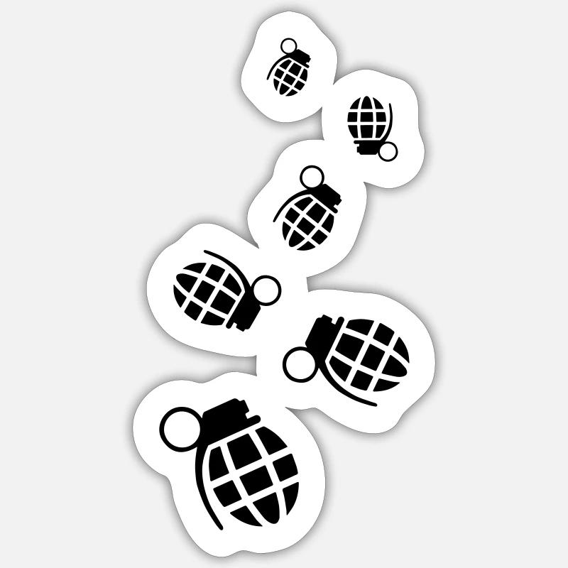 Grenade weapon icon Sticker size S (10 x 10 cm)