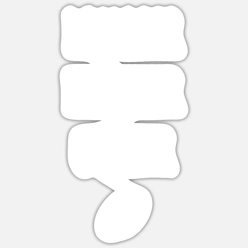 Pousser plaquer courir rugby - Sticker taille S (10 x 10 cm) - blanc mat