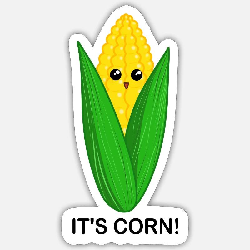 IT'S CORN Sticker Größe S (10 x 10 cm)