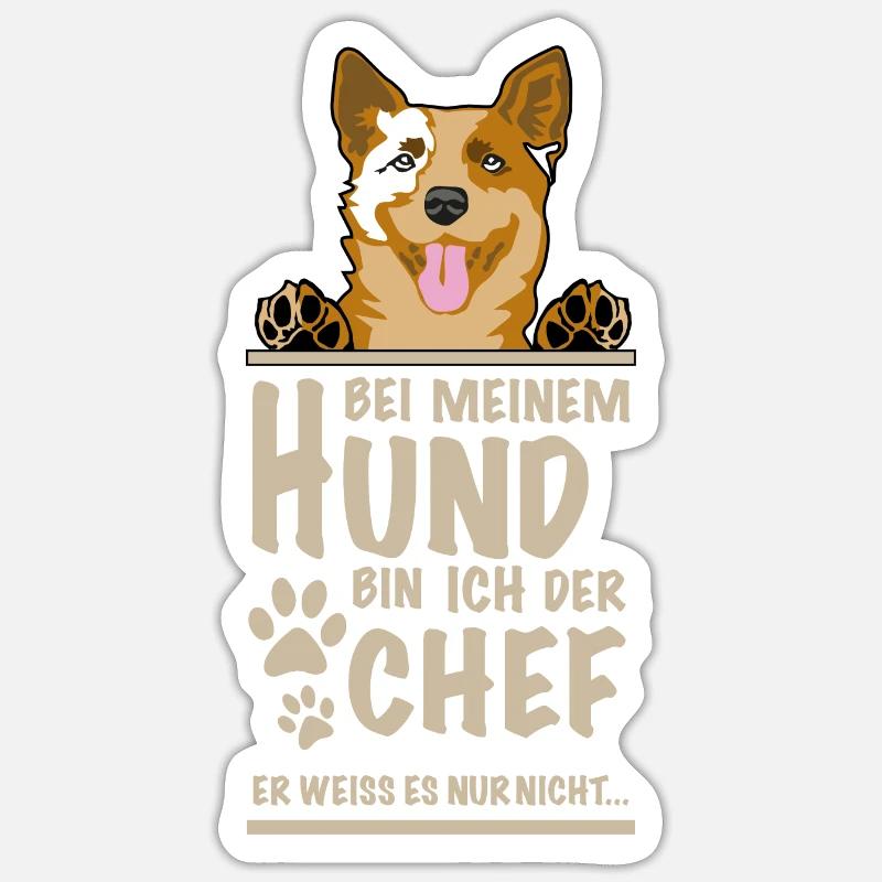 Chef Cattle - Sticker Größe S (10 x 10 cm) - Mattweiß